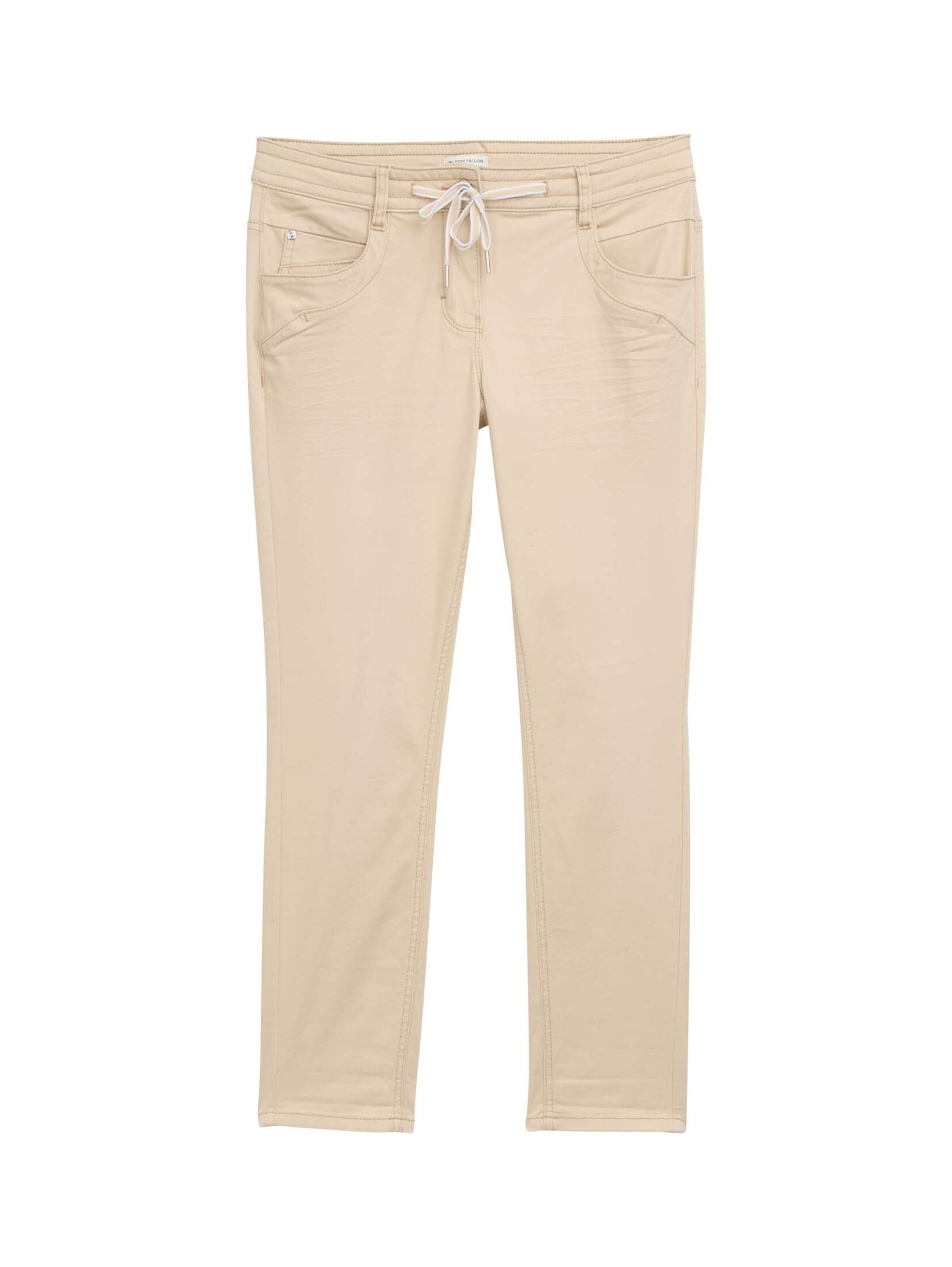 TOM TAILOR Tapered Bukser i beige: forside