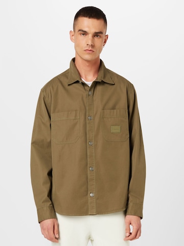 HUGO - Regular Fit Camisa 'Erato' em verde: frente