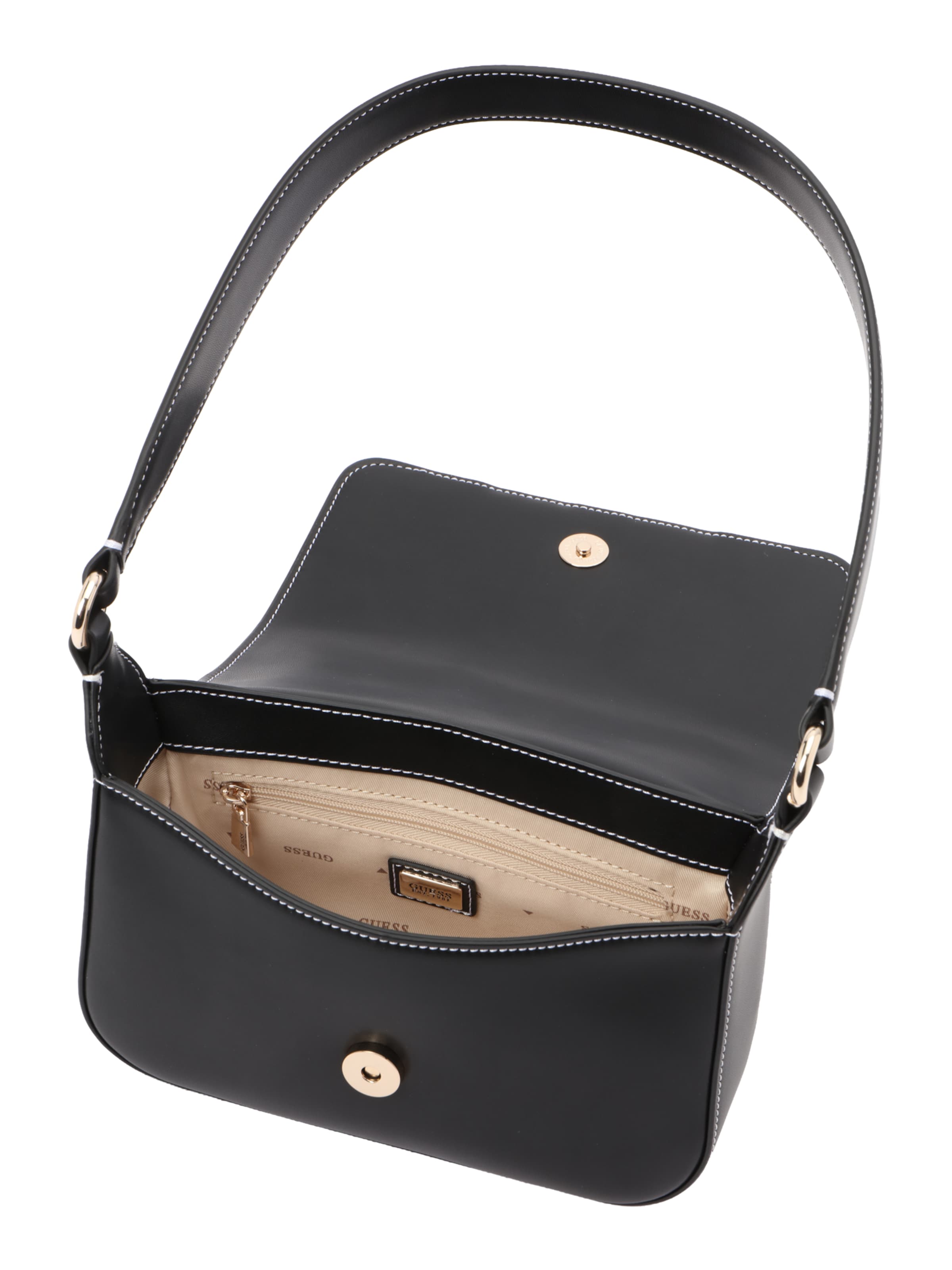 GUESS Schultertasche 'Ruby' in Schwarz