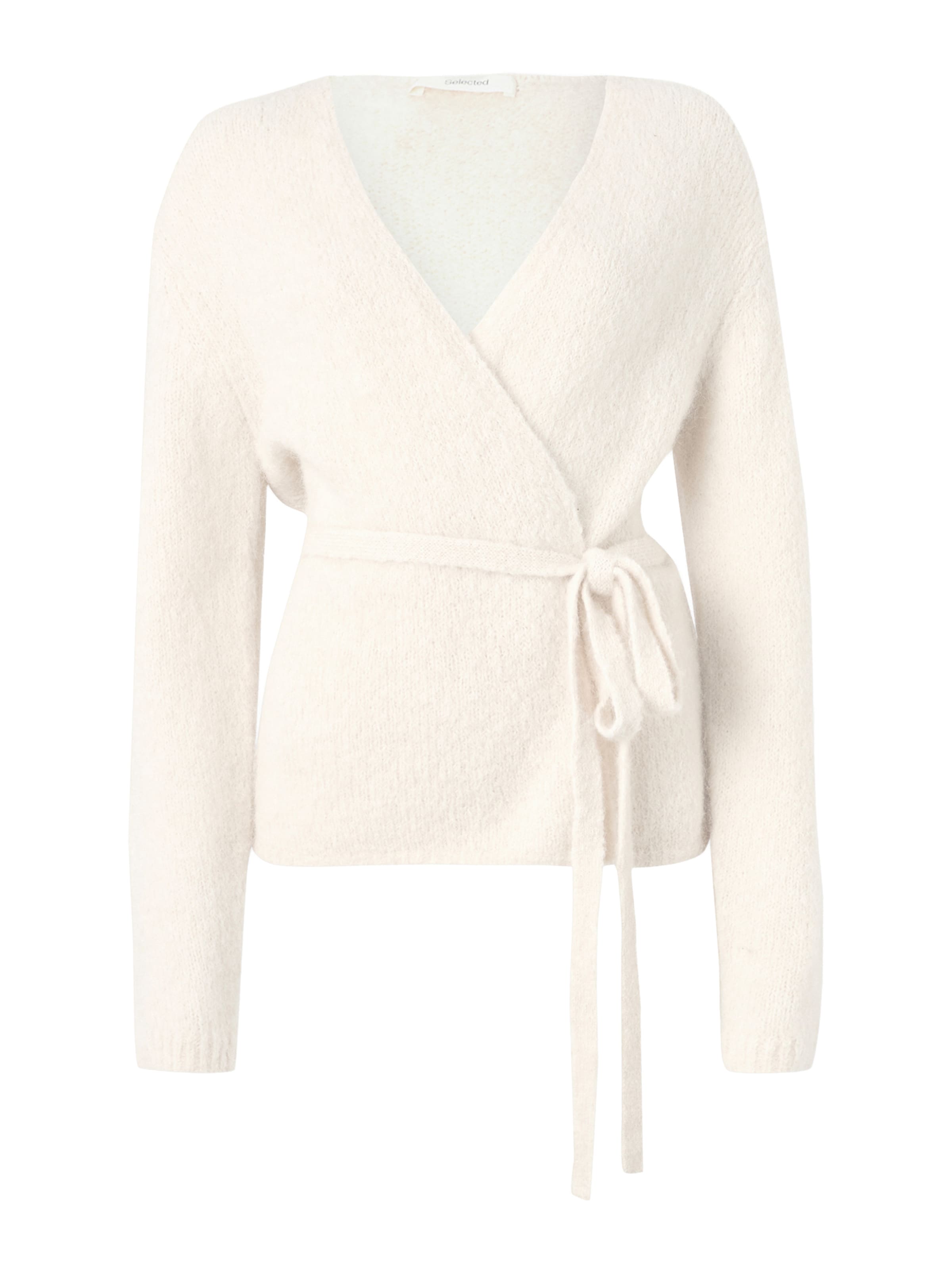 SELECTED Плетена жилетка 'SLFGABELLA' в бежово: отпред