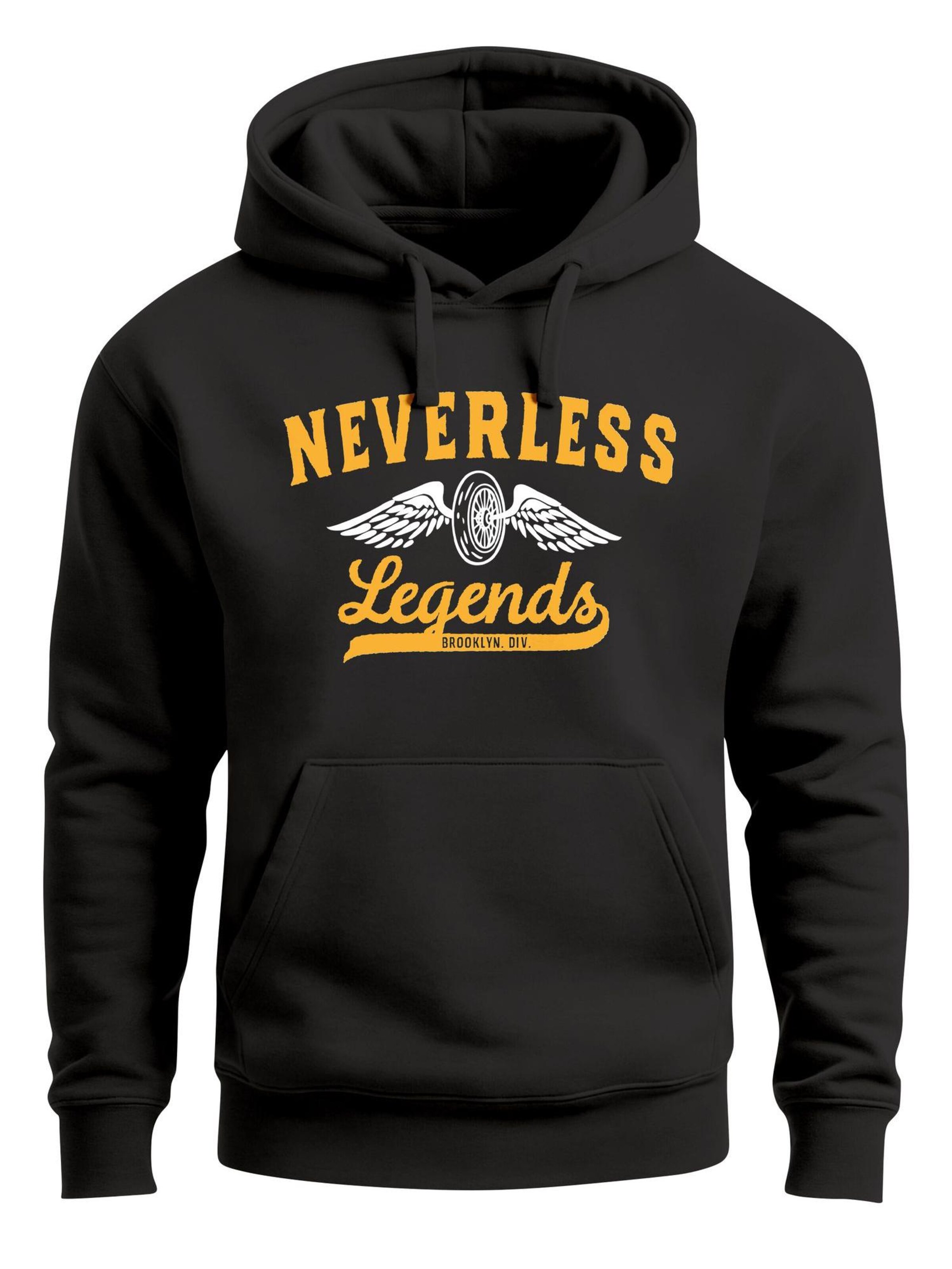 Neverless Sweatshirt 'Biker Legends' in Black: front
