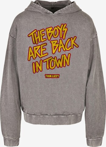 Merchcode Sweatshirt 'Thin Lizzy - The Boys Stacked' in Grey: front
