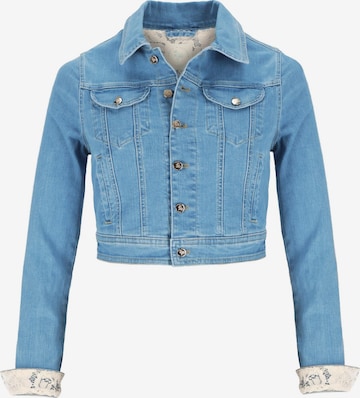 ANNIS WIESBADEN EST. 2021 Übergangsjacke 'Premium Jeansjacke, Brautjacke mit Spitze & Bestickung – Made in Europe – Regular & Plus Size' in Blau: Vorderseite
