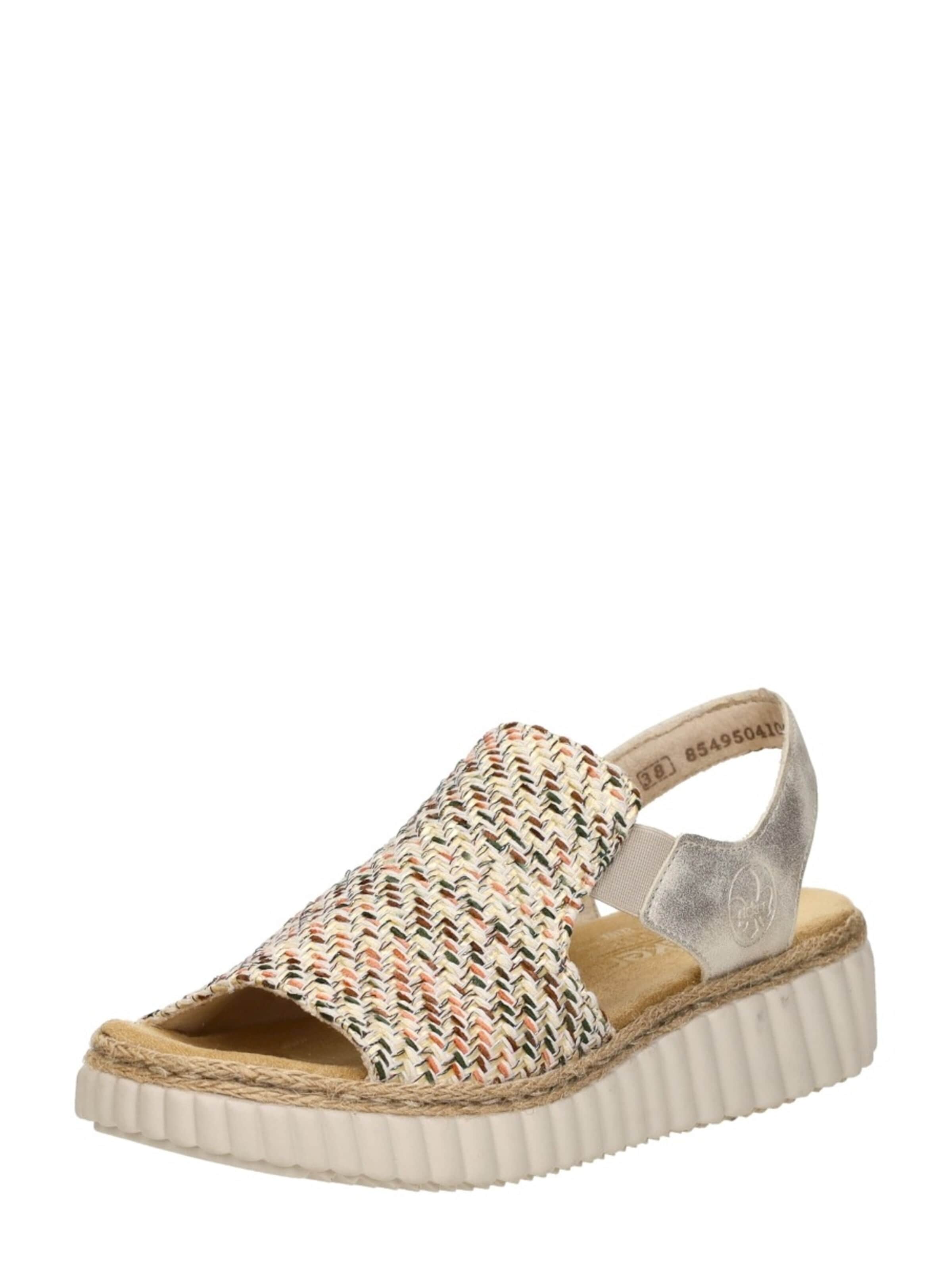 Rieker Sandal 'Sandalen Plat' in Beige