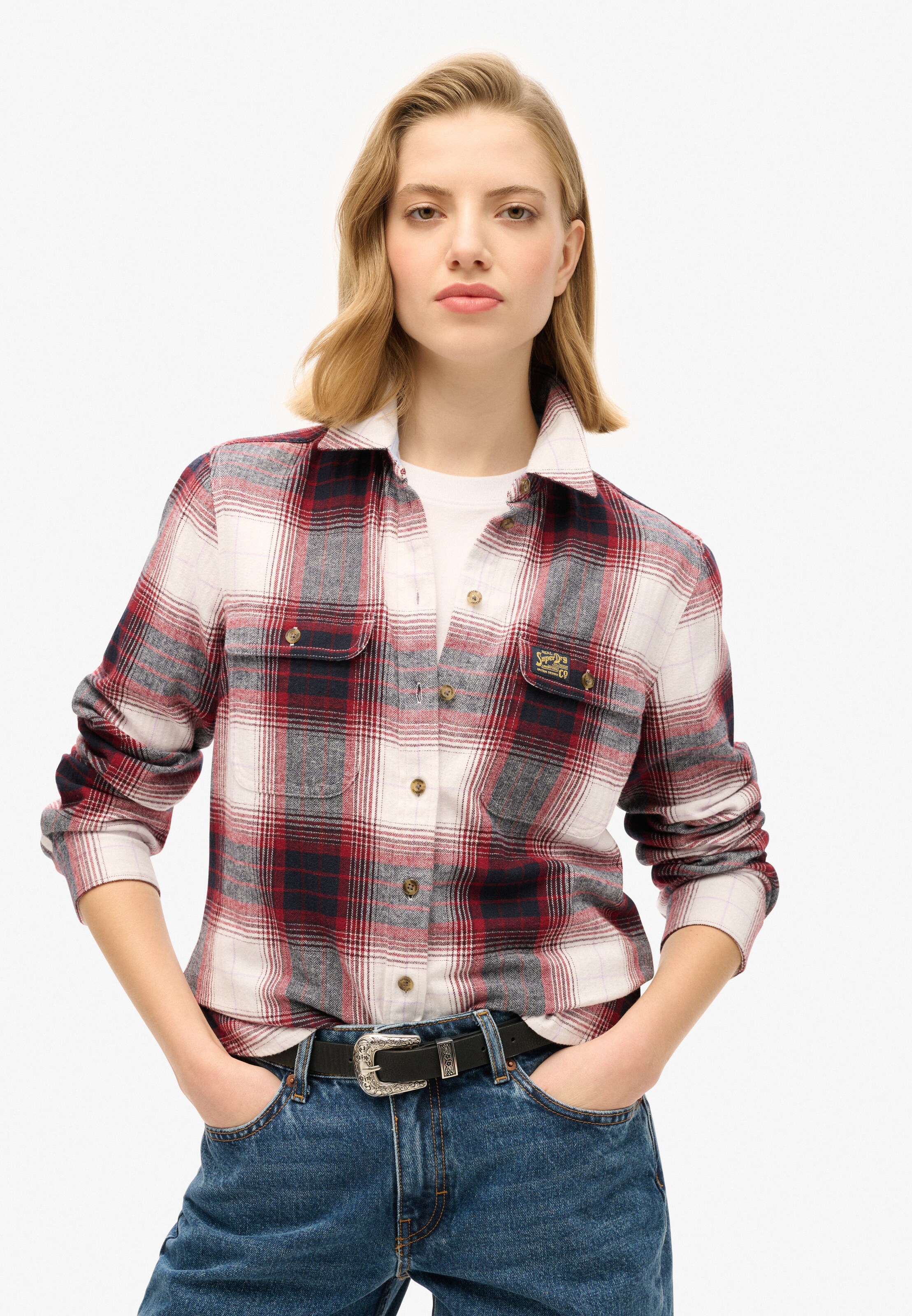 Chemisier Superdry & Co en rouge : devant