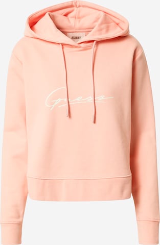 GUESS Athletic Zip-Up Hoodie 'DOTTIE' in Pink: front