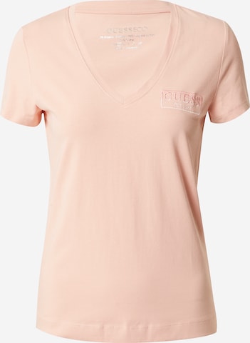 T-shirt GUESS en rose : devant