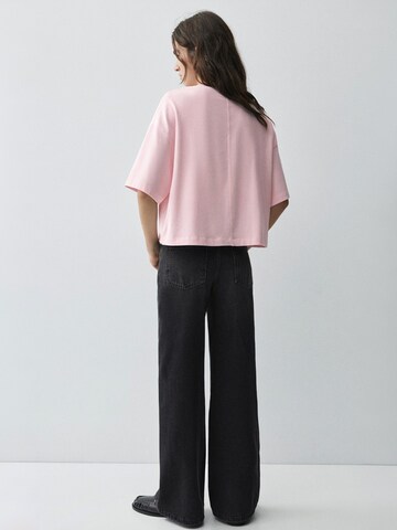Pull&Bear Oversized Shirt in Pink
