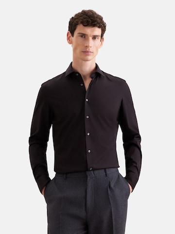 Coupe slim Chemise business SEIDENSTICKER en noir