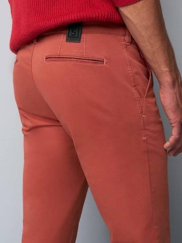 MEYER Regular Chino Pants 'M5' in Orange
