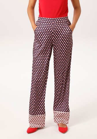 Aniston CASUAL Pajama Pants in Red: front