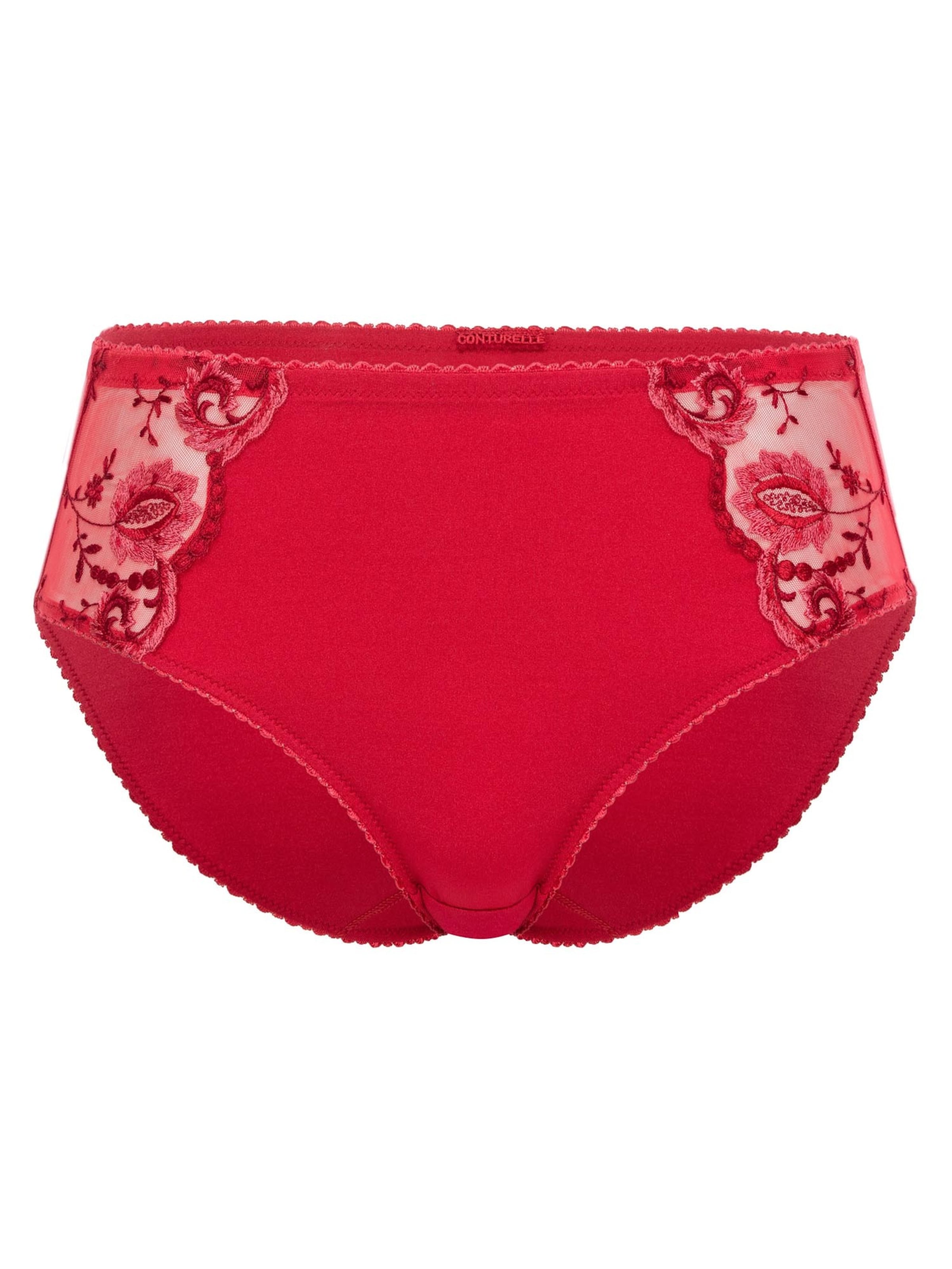 Conturelle Panty 'Provence' in Red: front