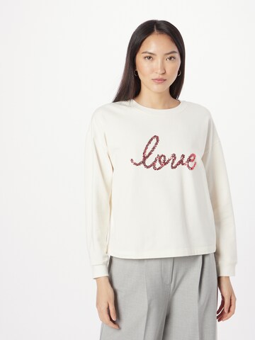 ABOUT YOU Μπλούζα φούτερ 'Valentine' σε λευκό: μπροστά