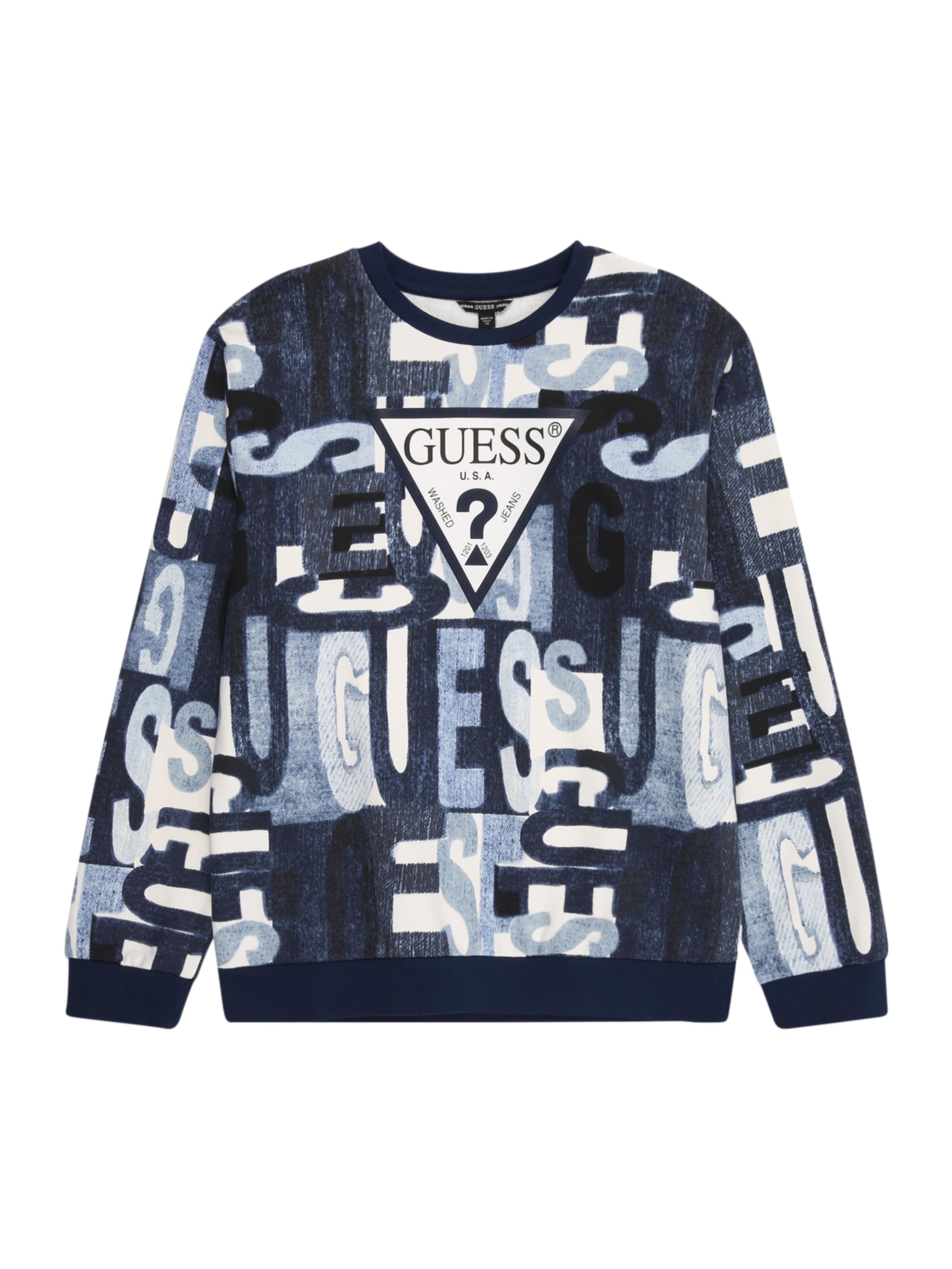 GUESS - Sweatshirt em azul: frente