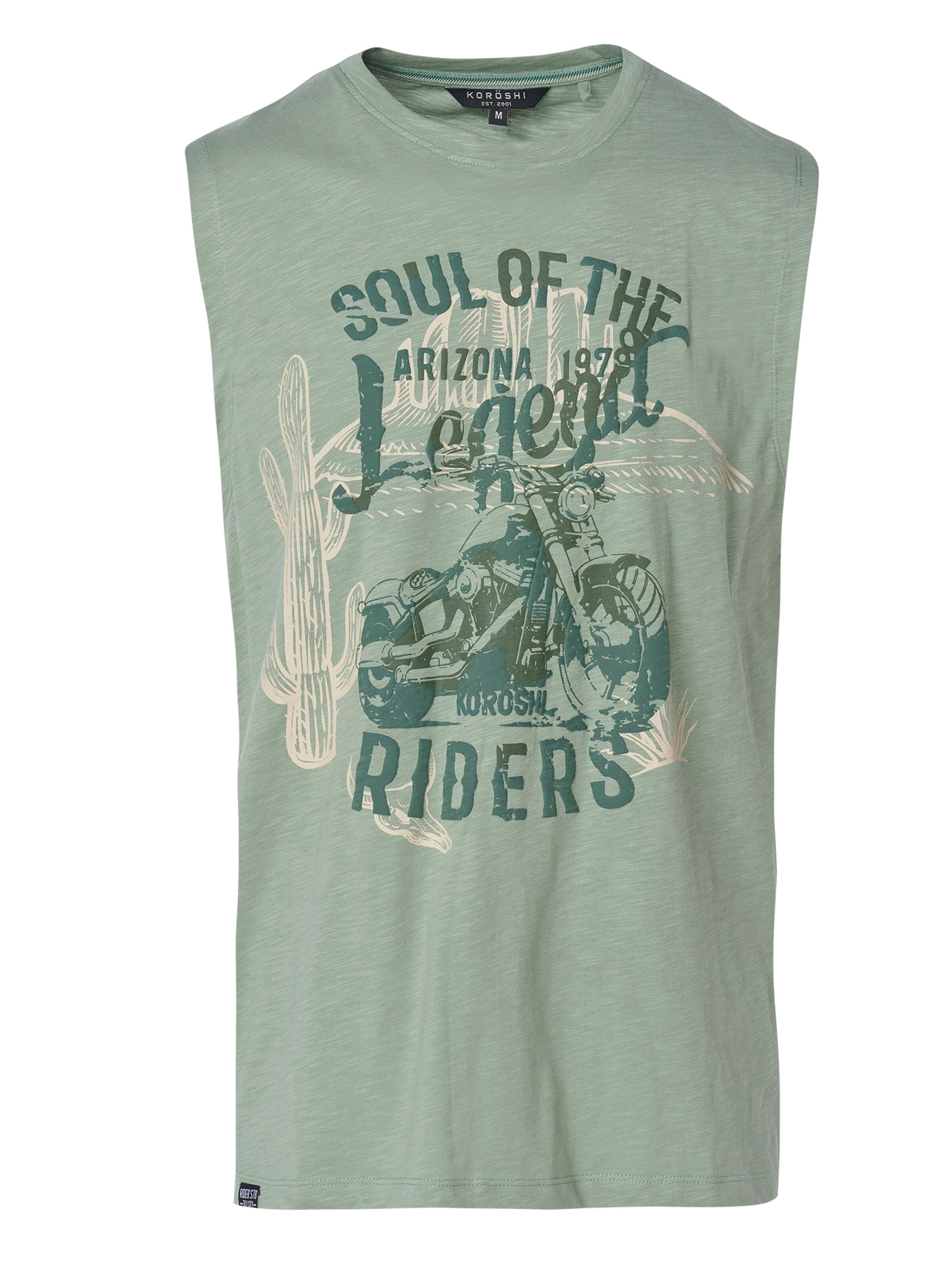 T-Shirt KOROSHI en vert : devant