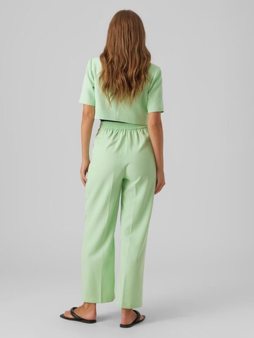 MAMALICIOUS Wide leg Pleated Pants 'Nomy' in Green