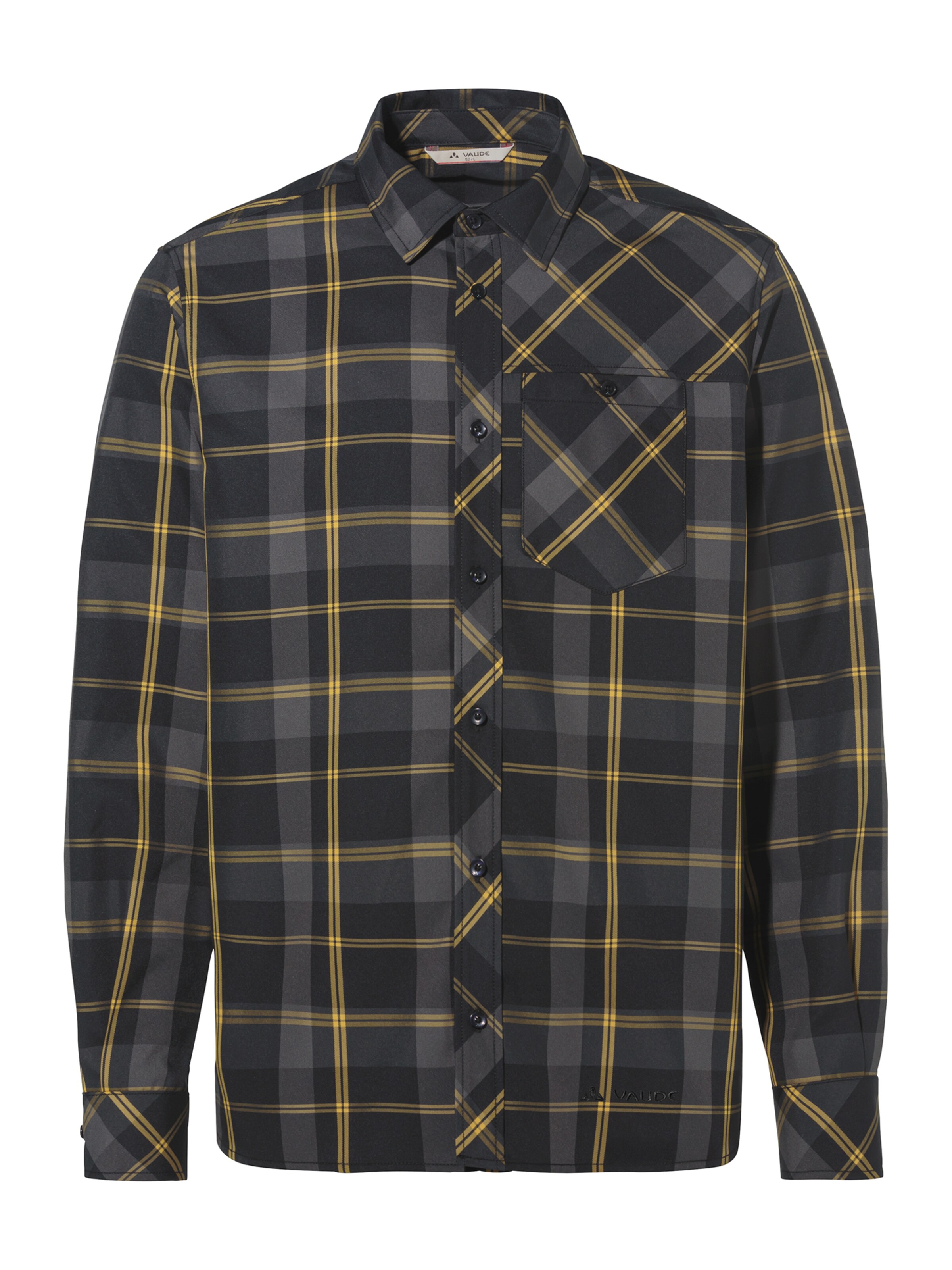 VAUDE Regular fit Functioneel overhemd 'Neshan' in Zwart: voorkant