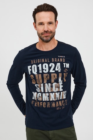 FQ1924 Shirt 'WYNTON' in Blauw: voorkant
