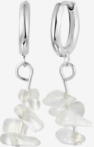 Boucles d'oreilles Lucardi en argent : devant