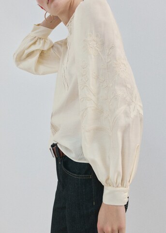 MANGO Blouse 'Inma' in Beige