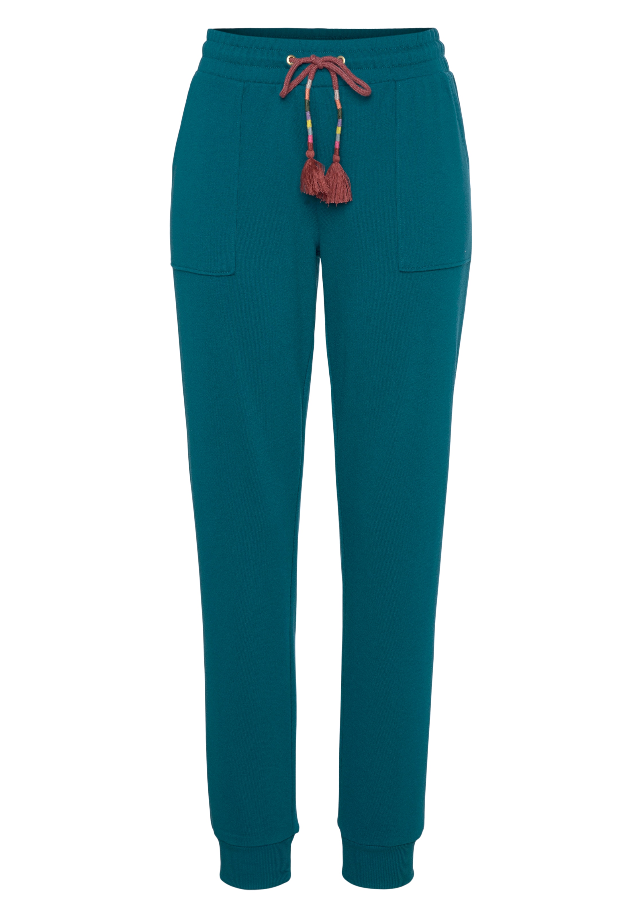 VIVANCE Tapered Pants in Blue: front
