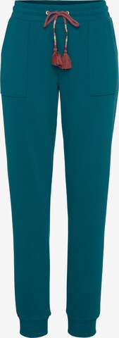 VIVANCE Tapered Trousers in Blue: front