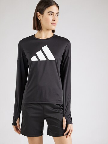 ADIDAS PERFORMANCE Performance shirt 'RUN IT' in Black: front