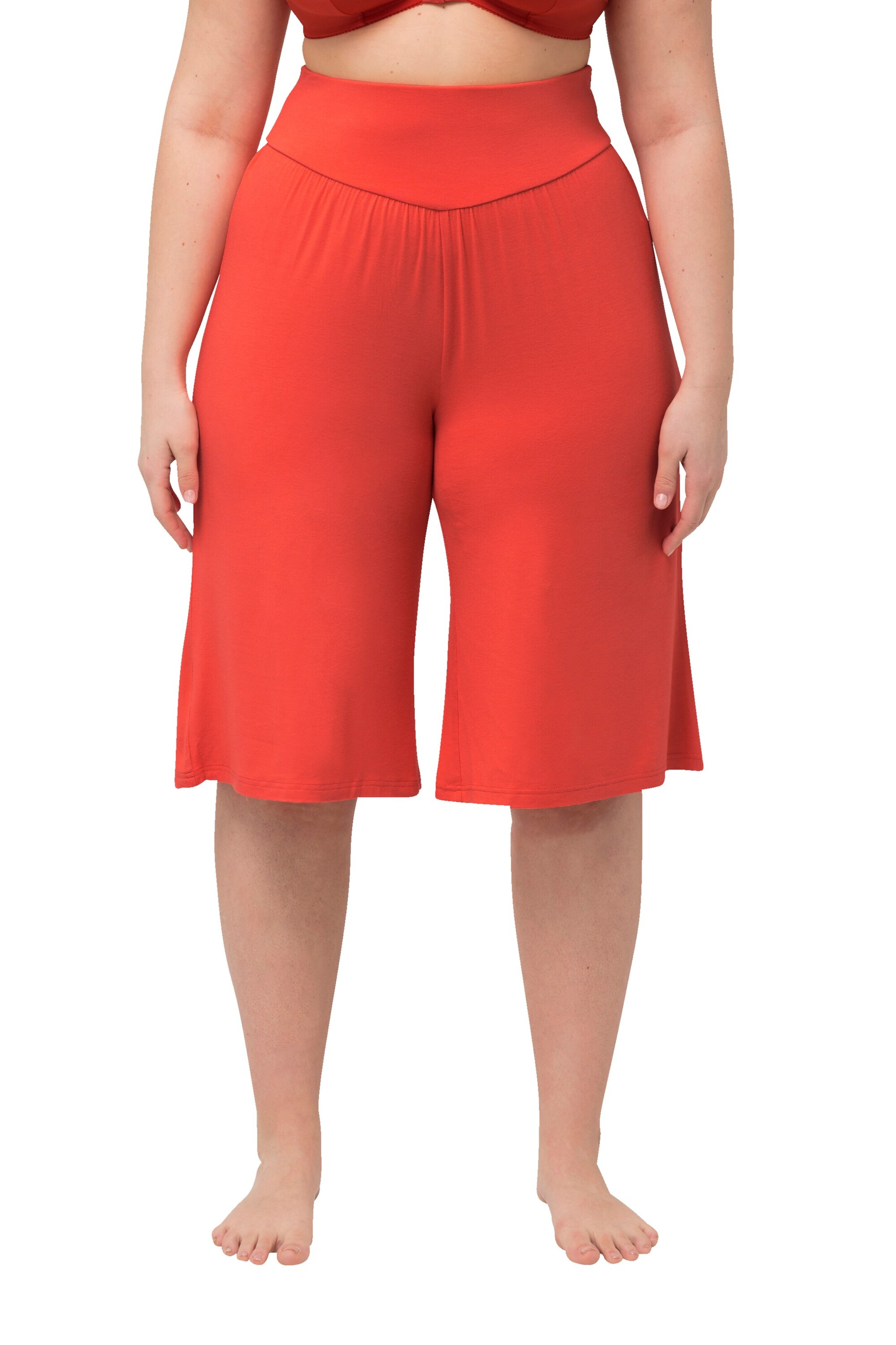 Ulla Popken Wide leg Pants in Orange: front
