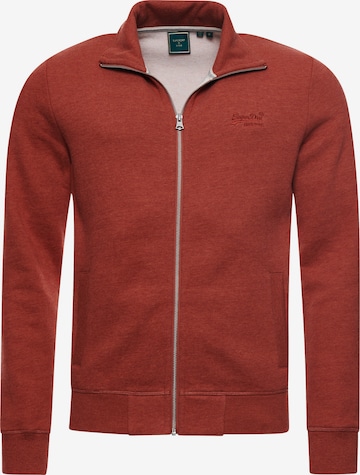 Superdry Zip-Up Hoodie in Orange: front