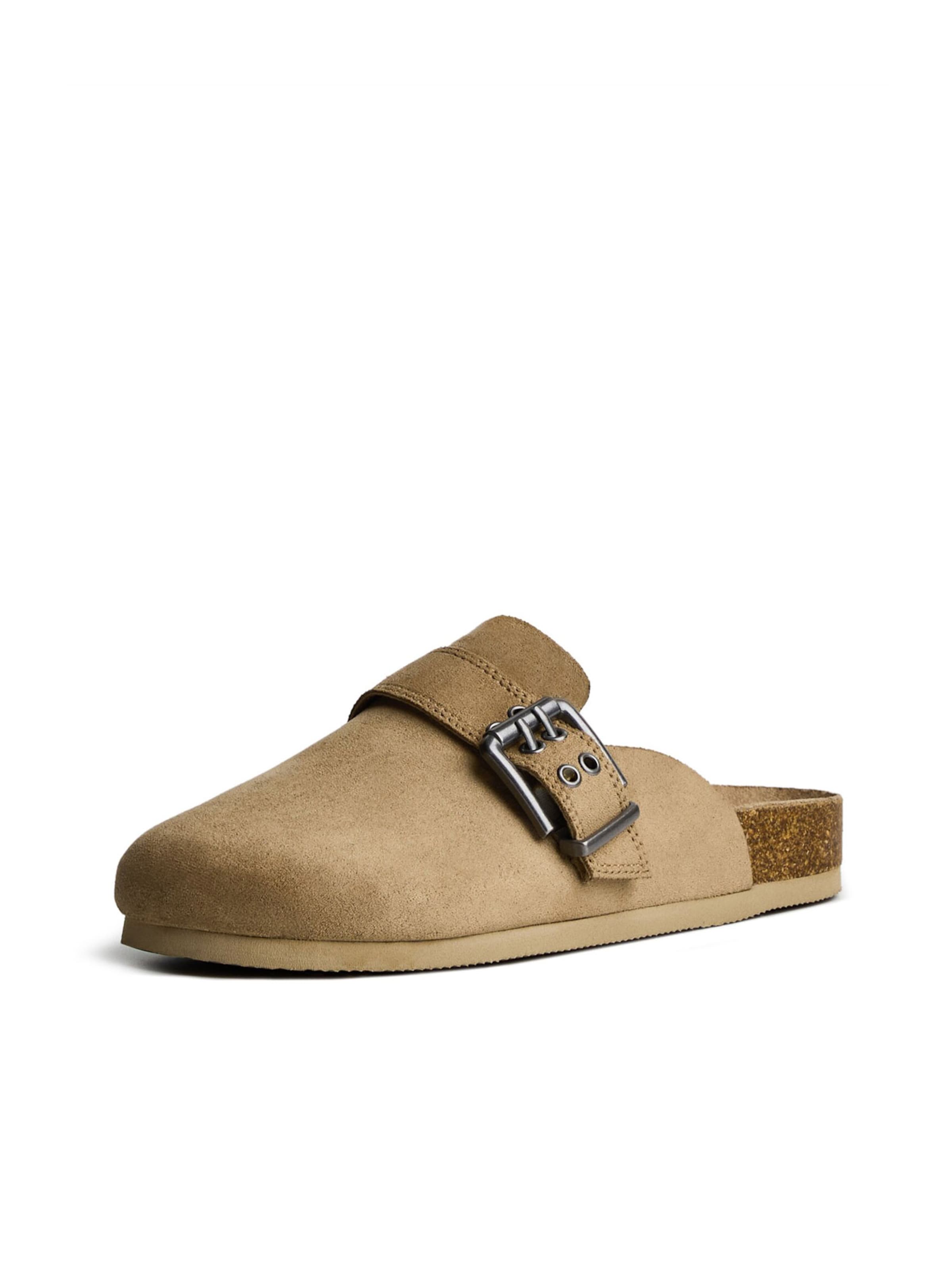 Bershka Clogs in Beige: voorkant