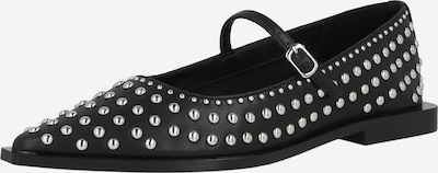 STEVE MADDEN Nauhaballerina 'Gennie' värissä musta / hopea, Tuotenäkymä