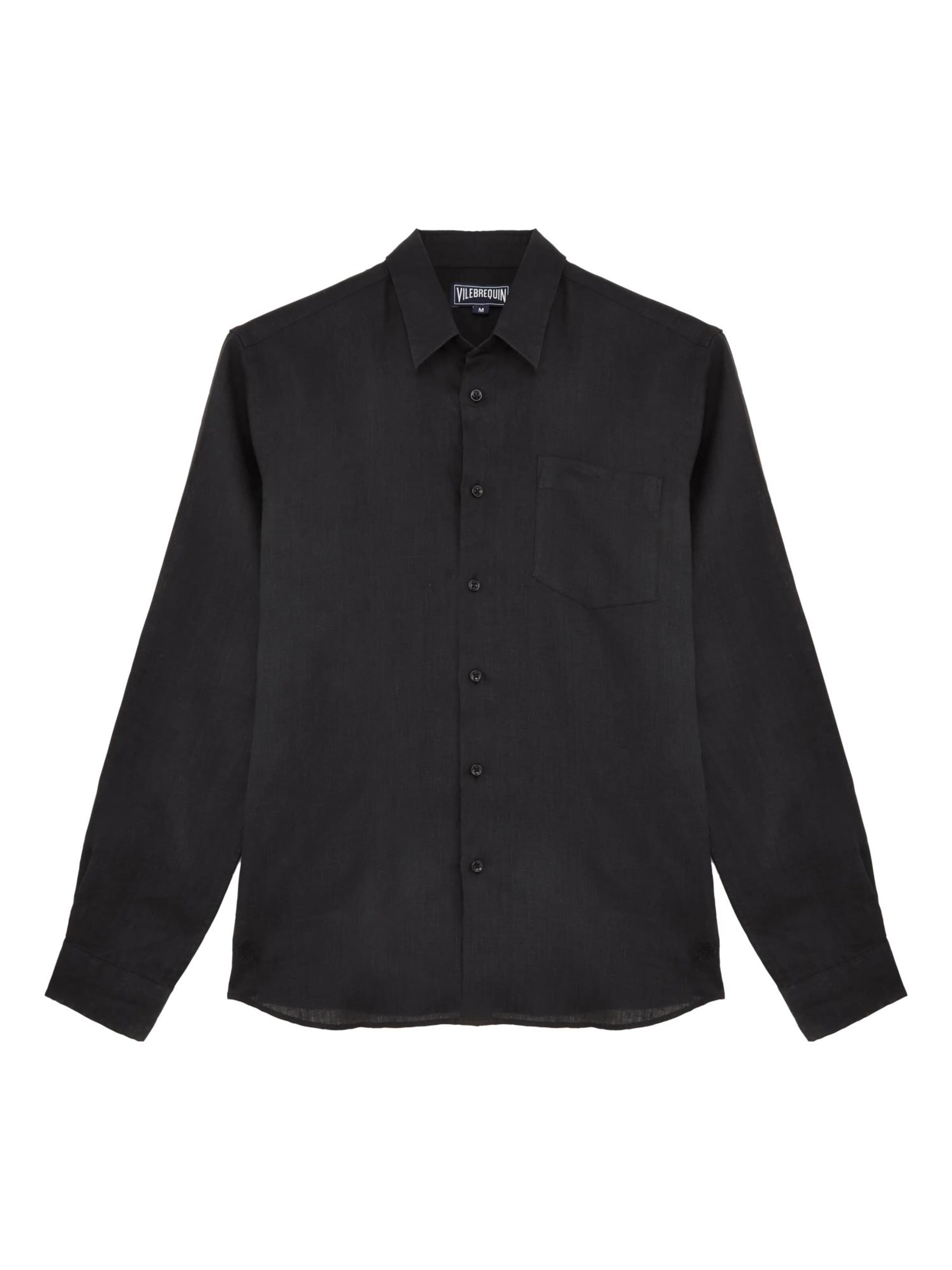 Chemise Vilebrequin en noir : devant