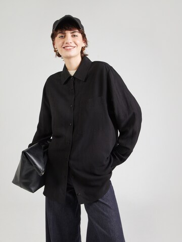 Camicia da donna di ARMEDANGELS in nero: frontale