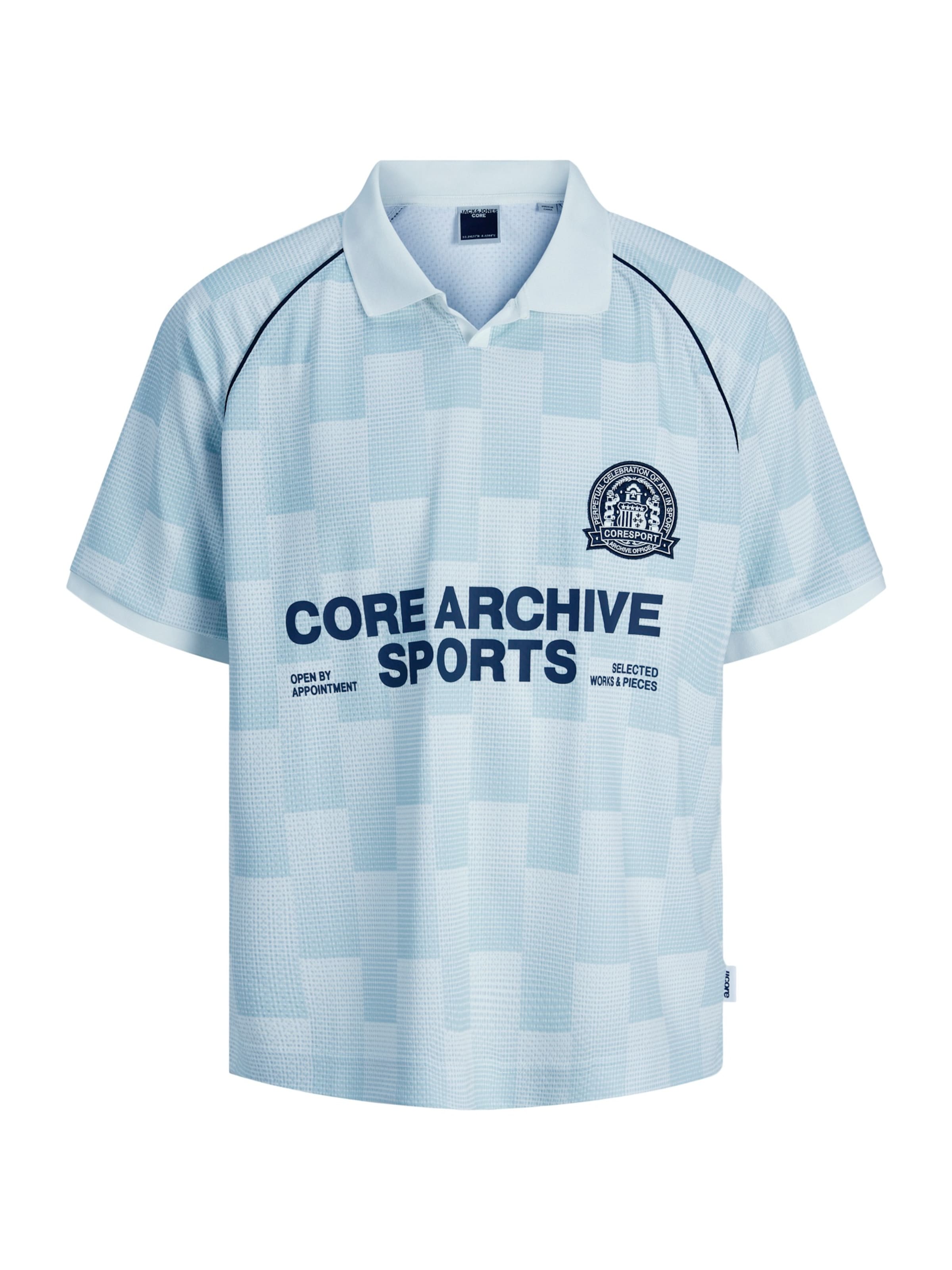 Jack & Jones Junior - Camiseta 'JCOBREEZE FOOTBALL' en azul: frente