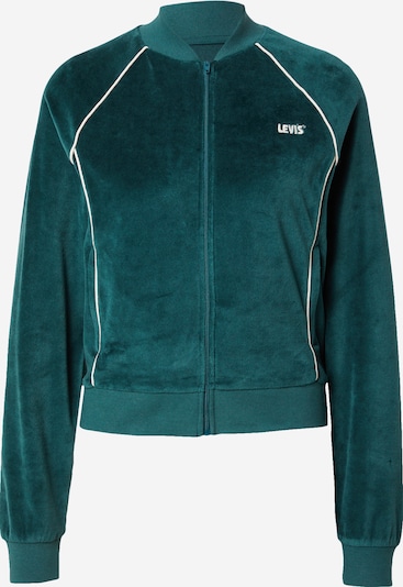 LEVI'S ® Sweatjacka 'GT Ivy League Zip' i petrol / vit, Produktvy