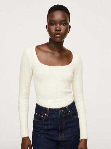 MANGO Sweater in Beige: front