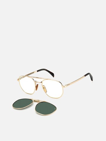 Lunettes de soleil David Beckham en or : devant