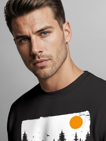 Neverless Sweatshirt 'Forest' in Black