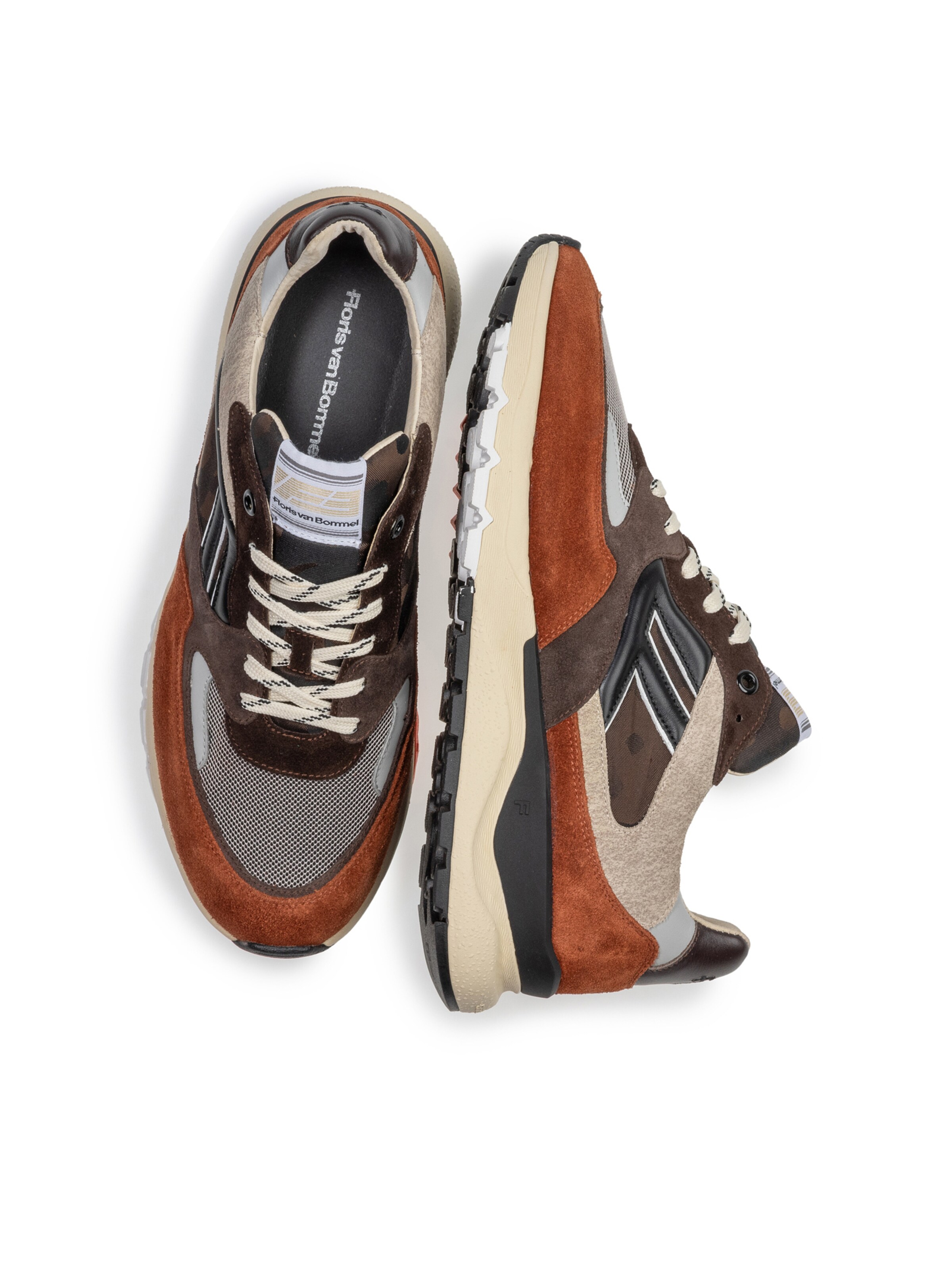 Floris van Bommel Sneakers laag 'De Treener 01' in Bruin