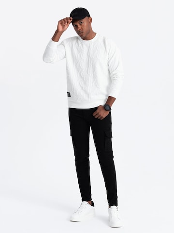 Sweat-shirt Ombre en blanc