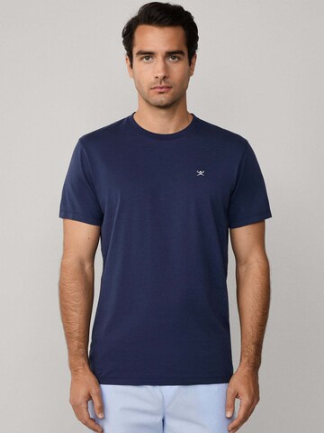 Hackett London Shirt in Blauw: voorkant