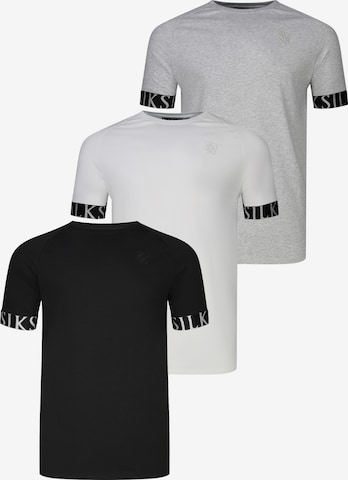 SikSilk Koszulka funkcyjna w kolorze szary: przód