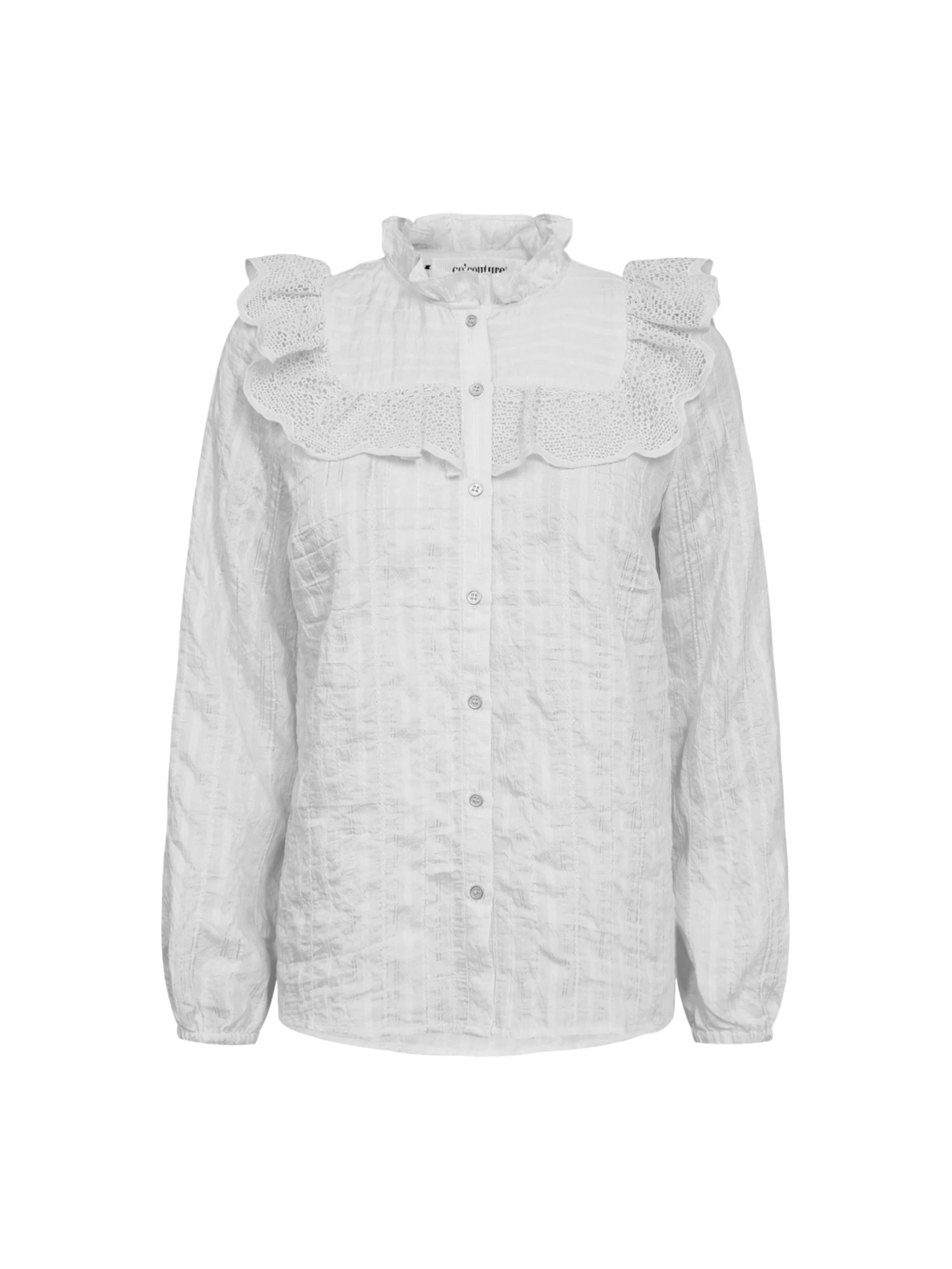 Chemisier 'Tune' co'couture en blanc : devant