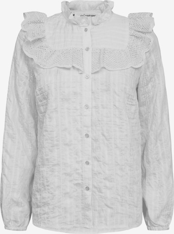 Chemisier 'Tune' co'couture en blanc : devant