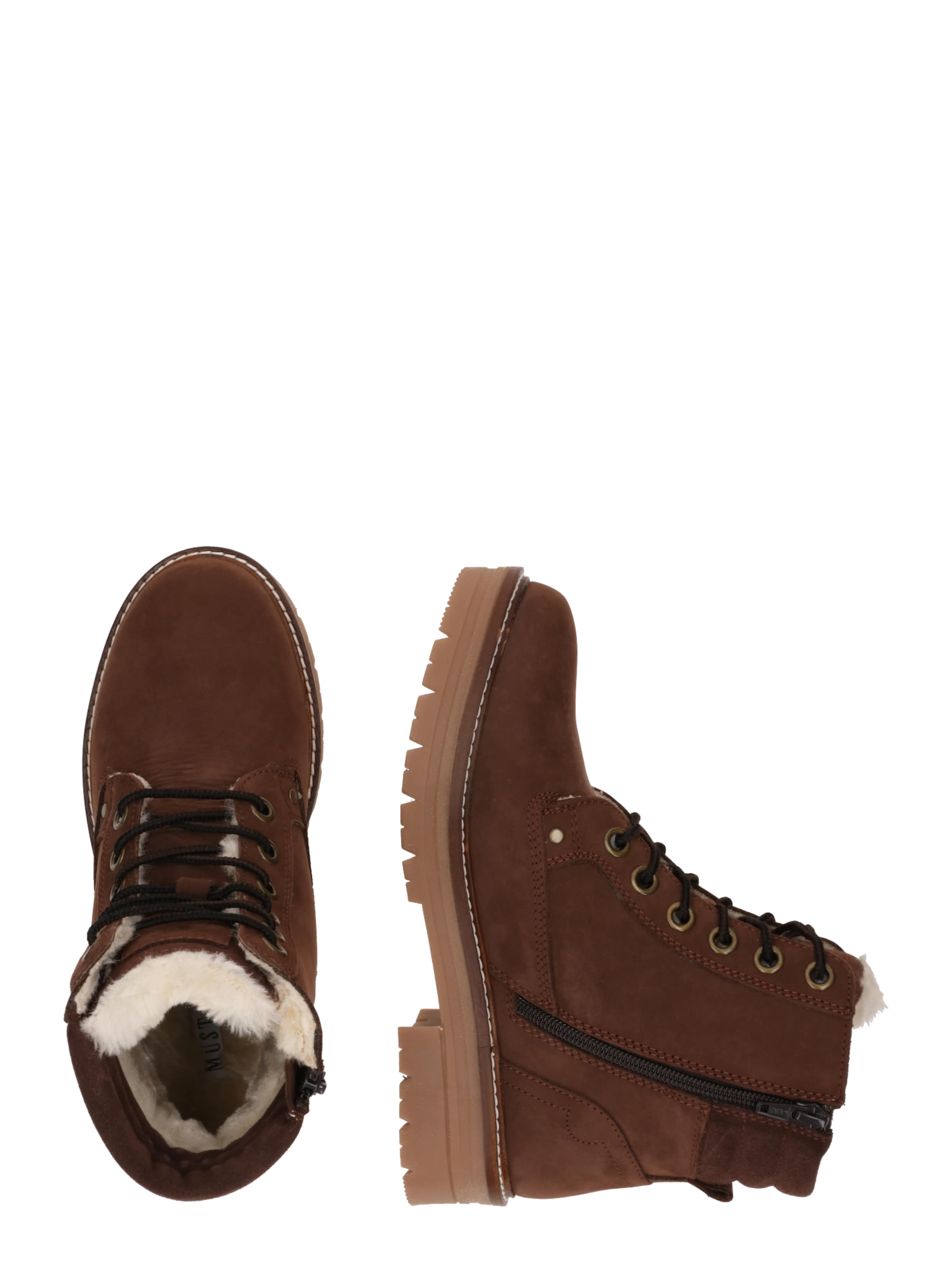 Ghete cu șireturi de la MUSTANG pe maro