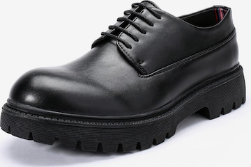 ALLTHEMEN Schnürschuh 'Schicht' in Schwarz: Vorderseite