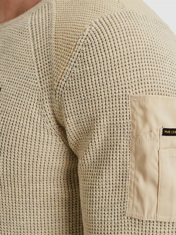 PME Legend - Jersey 'Pullover with crewneck' en beige