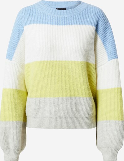 Colourful Rebel Sweater 'Olivia' in Light blue / Yellow / Light grey / Off white, Item view