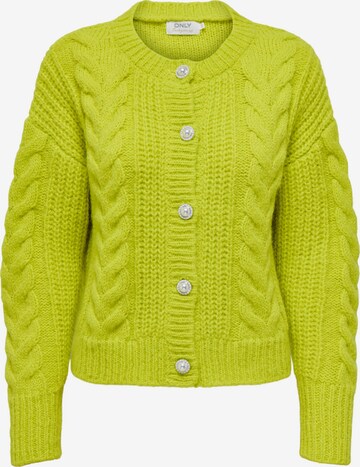 ONLY Knit Cardigan 'LOLA' in Green: front