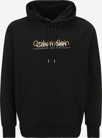 Sweat-shirt Calvin Klein Big & Tall en noir : devant